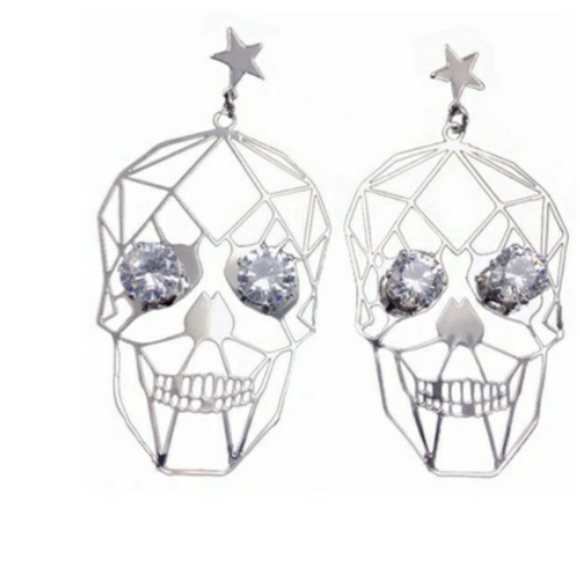 Crystal Skull Earrings - Picture 2 of 4